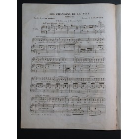 CLAPISSON Louis Les chansons de la nuit Chant Piano ca1840