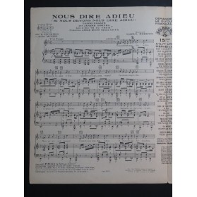 MORETTI Raoul Nous dire adieu Chant Piano 1932