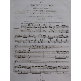 AUBER D. F. E. Concert à la Cour No 4 Chant Piano ca1825