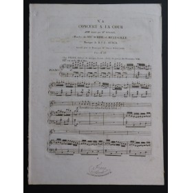 AUBER D. F. E. Concert à la Cour No 4 Chant Piano ca1825