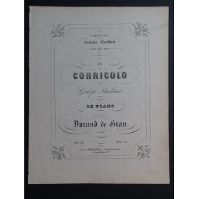 DURAND DE GRAU Il Corricolo Piano XIXe siècle