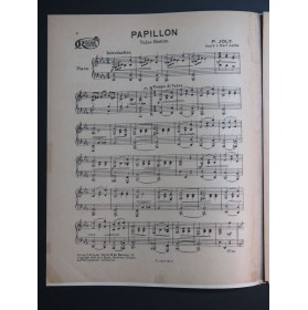 JOLY P. Papillon Piano 1920