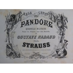 STRAUSS Isaac Pandore Piano ca1855