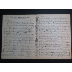 SYLVIANO René Valse Amoureuse Chant Piano 1930