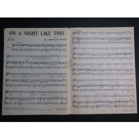 WARVELLE Nelson William On A Night Like This Chant Piano 1925