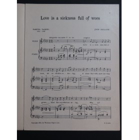 IRELAND John Love is a sickness full of woes Chant Piano 1921