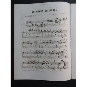 ASCHER Joseph Styrienne Originale op 35 Piano ca1855