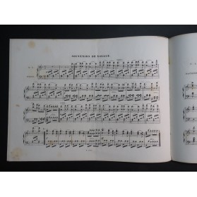 STRAUSS Souvenirs de Voyage Quadrille Piano 1855