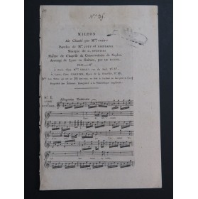 SPONTINI Gaspard Milton No 1 Chant Guitare ca1810