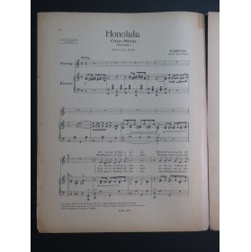 LEIGHTONS Burt and Frank Honolulu Chant Piano 1917