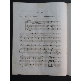 DUPONT Pierre Les Amis Chant Piano XIXe siècle