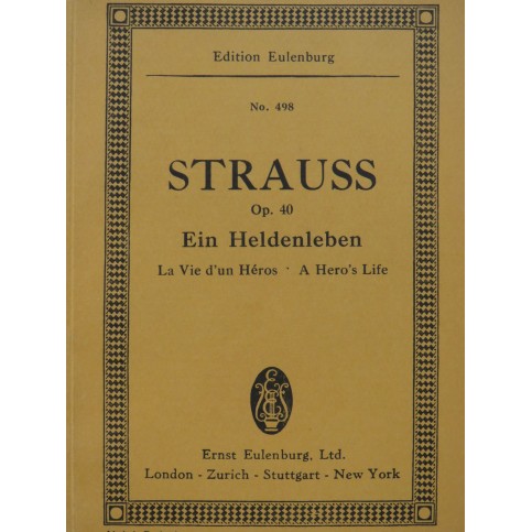 STRAUSS Richard Ein Heldenleben op 40 Orchestre