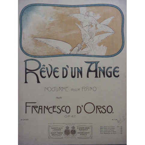D'ORSO Francesco Rêve d'un Ange Piano ca1890