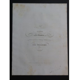 THALBERG S. Fantaisie Straniera Bellini op 9 Piano ca1840