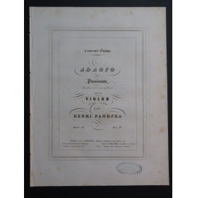 PANOFKA Henri Adagio Passionato op 23 Piano Violon ca1840