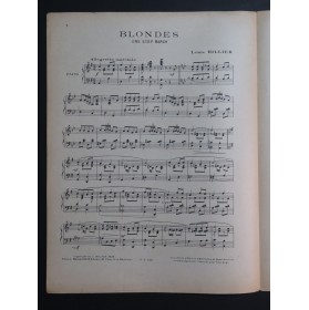 HILLIER Louis Blondes Piano 1922