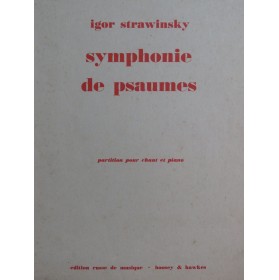 STRAWINSKY Igor Symphonie de Psaumes Chant Piano 1948