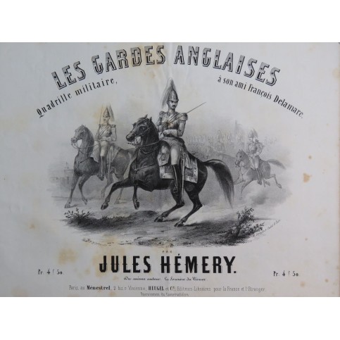 HÉMERY Jules Les Gardes Anglaises Piano ca1855