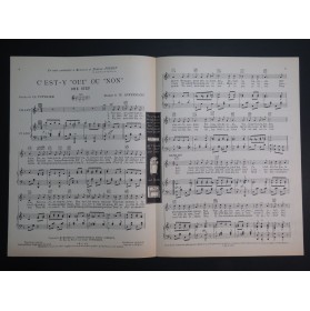 ACKERMANS H. C'est-y Oui ou Non Chant Piano 1928