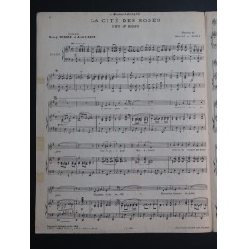 DE ROZI Harold La Cité des Roses Chant Piano 1921