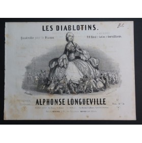LONGUEVILLE Alphonse Les Diablotins Piano ca1855