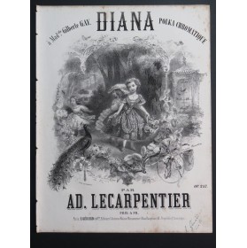 LECARPENTIER Adolphe Diana Piano ca1860