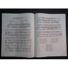 GRÜBER E. Le Questionneux Chant Piano ca1850