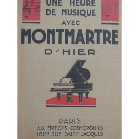 Montmartre d'Hier 10 pièces Piano Chant 1930