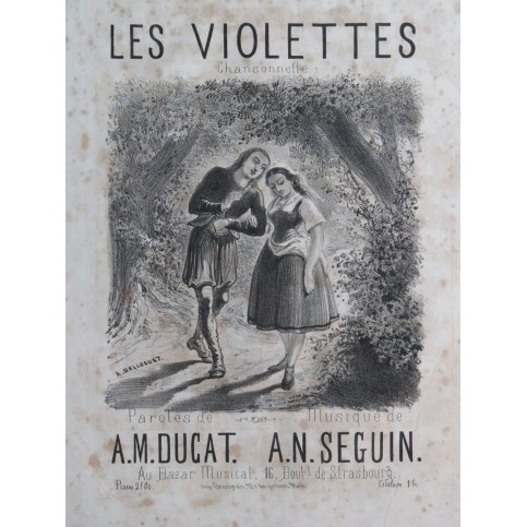 SEGUIN A. N. Les Violettes Chant Piano XIXe siècle