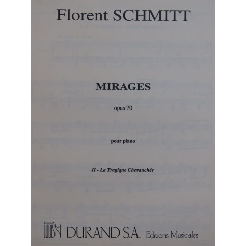 SCHMITT Florent Mirages op 70 No 2 Piano