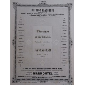 WEBER L'Invitation à la Valse op 65 Piano ca1860