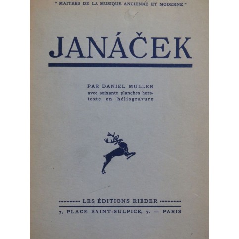 MULLER Daniel Leos Janacek 1930