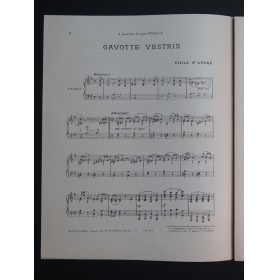 VIDAL SAINT ANDRÉ Gavotte Vestris Piano
