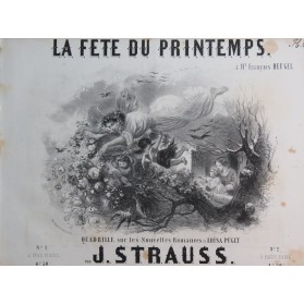 STRAUSS J. La Fête du Printemps Piano ca1855