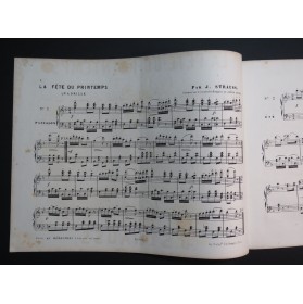 STRAUSS J. La Fête du Printemps Piano ca1855