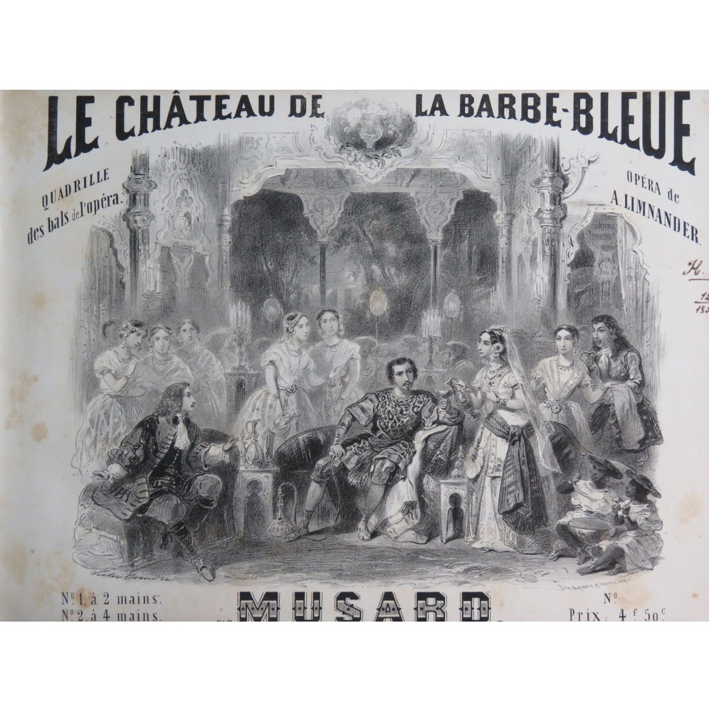 MUSARD Le Château de Barbe-Bleue Limnander Piano ca1850