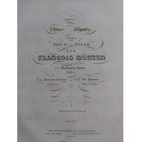 HÜNTEN François Variations sur un Thème du Crociato op 94 Piano ca1838