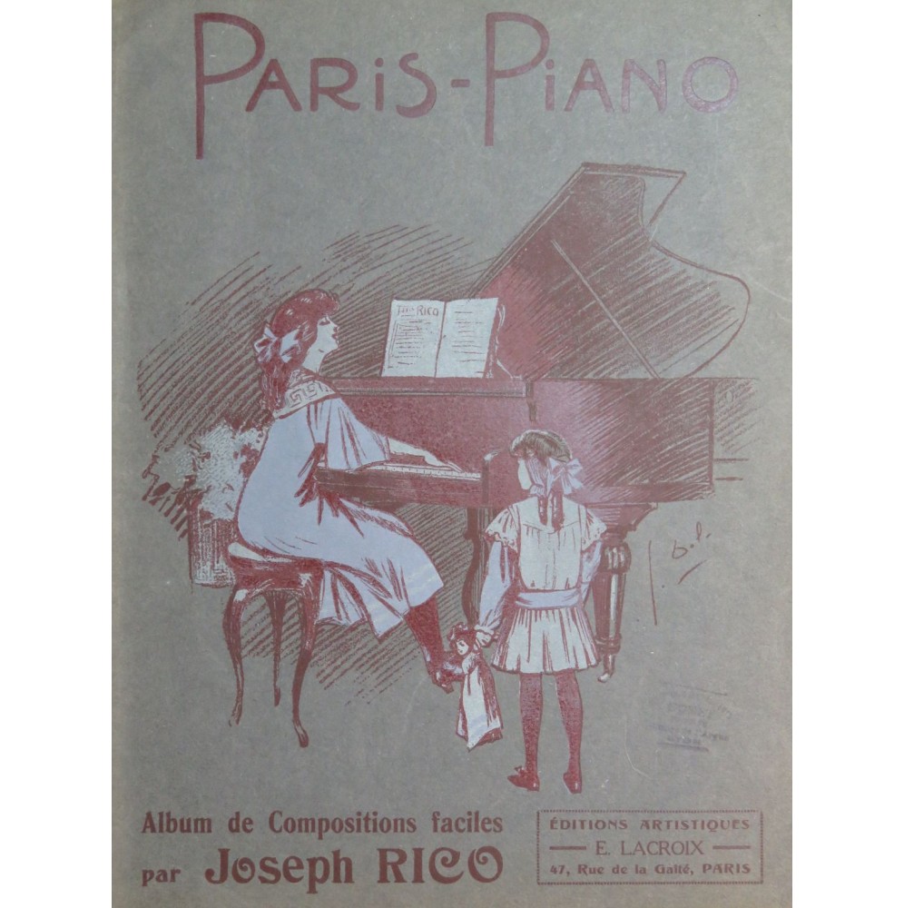 RICO Joseph Paris-Piano Album 12 Pièces Piano