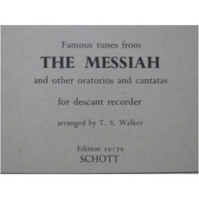 Famous Tunes from The Messiah and other oratorios Flûte à bec Recorder 1950