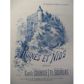 SOURILAS Th. Ruines et Nids Chant Piano XIXe