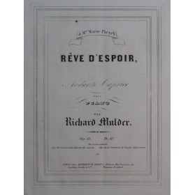MULDER Richard Rêve d'Espoir Piano ca1852