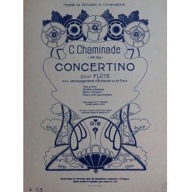 CHAMINADE Cécile Concertino Piano Flûte 1951