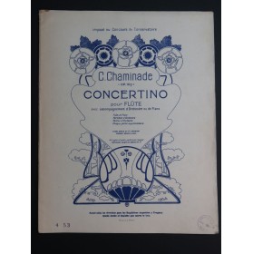 CHAMINADE Cécile Concertino Piano Flûte 1951