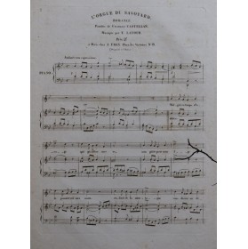 LATOUR T. L'Orgue du Savoyard Romance Chant Piano ca1820