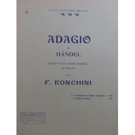 HAENDEL G. F. Adagio Violon Piano ou Orgue