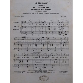 VERDI Giuseppe La Traviata Un di felice eterea Chant Piano 1856