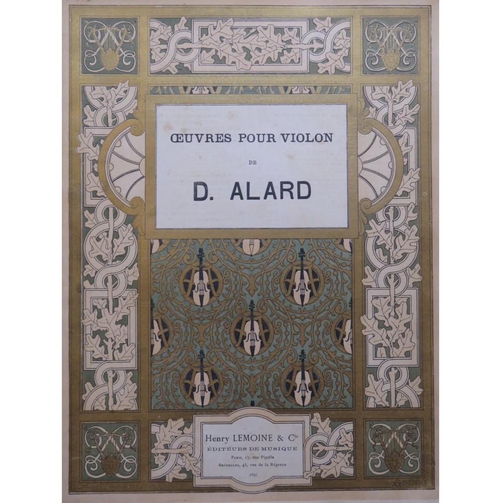ALARD Delphin Etudes Brillantes op 16 Violon 1895