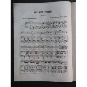 BERNARDI Antonio Les Deux Étoiles Chant Piano ca1850
