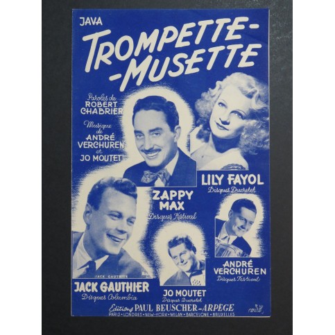 Trompette Musette André Verchuren Accordéon 1953