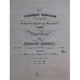 CZERNY Charles Robert le Diable Varié op 275 No 12 Piano ca1830